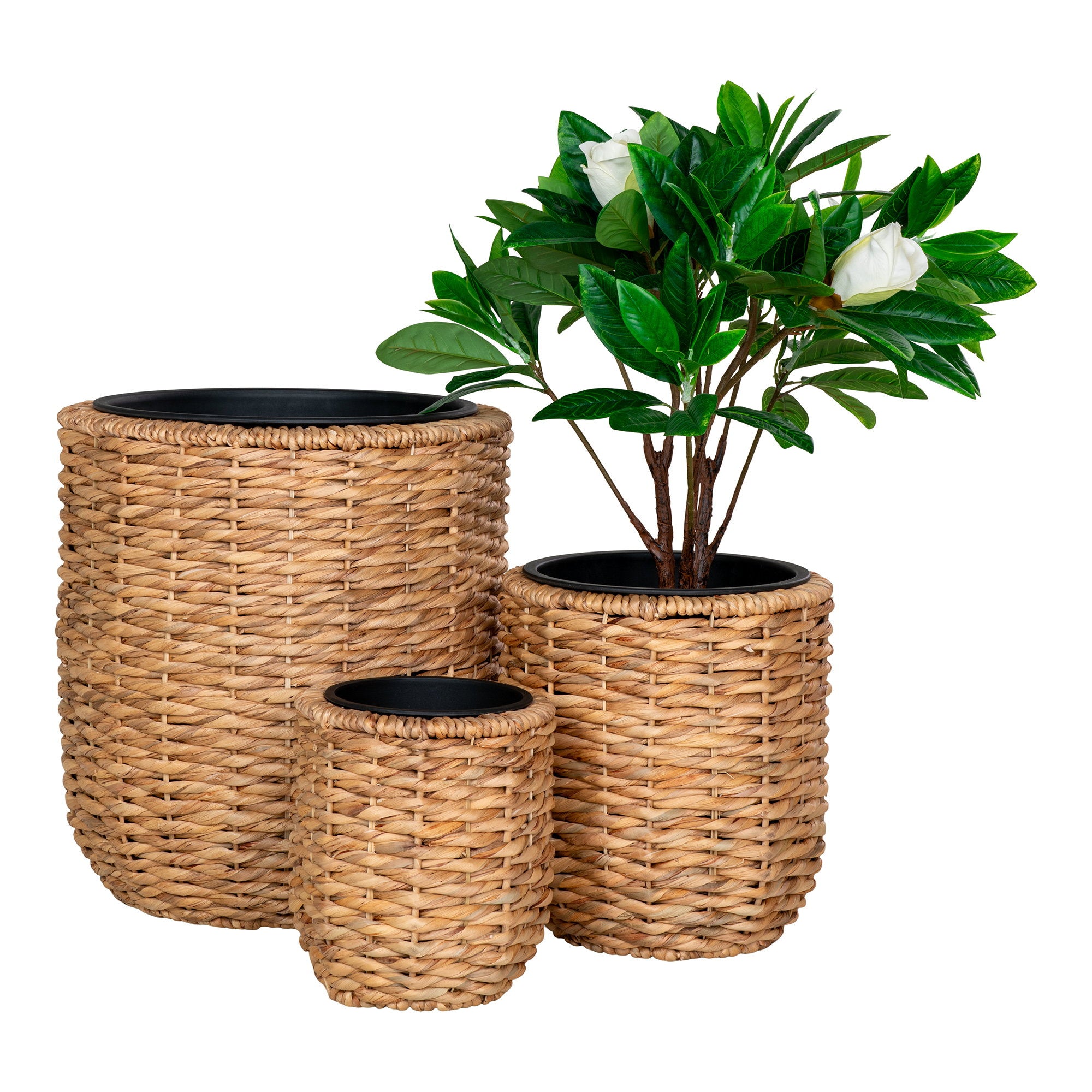 Hanoi Bloempot - Bloempot, waterhyacint, naturel (set van 3)