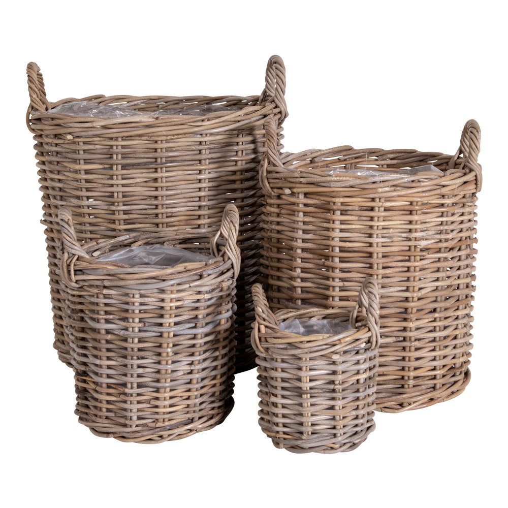 Caor Manden - Manden, kubu rotan, naturel, set van 4