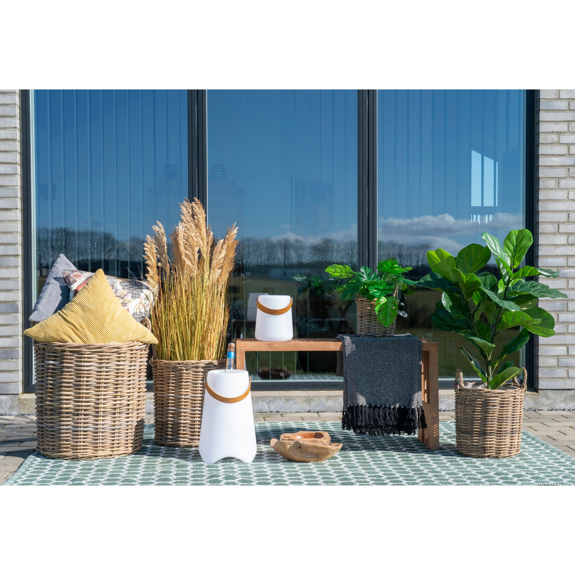 Caor Manden - Manden, kubu rotan, naturel, set van 4