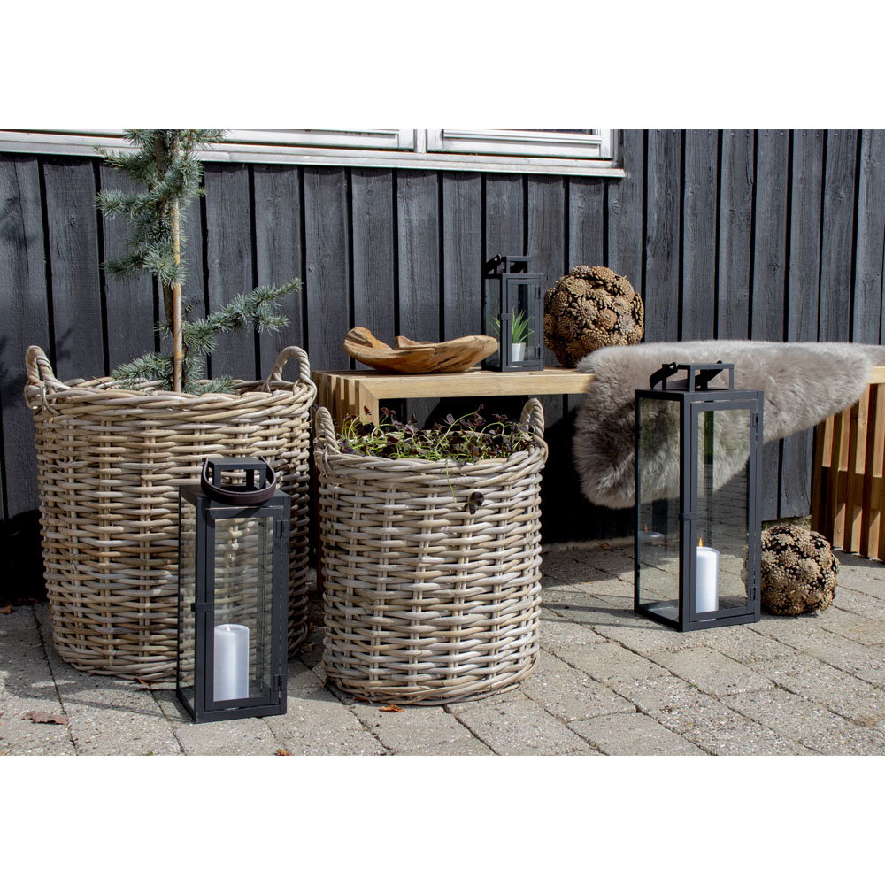 Indo Manden - Manden, kubu rotan, naturel, set van 2