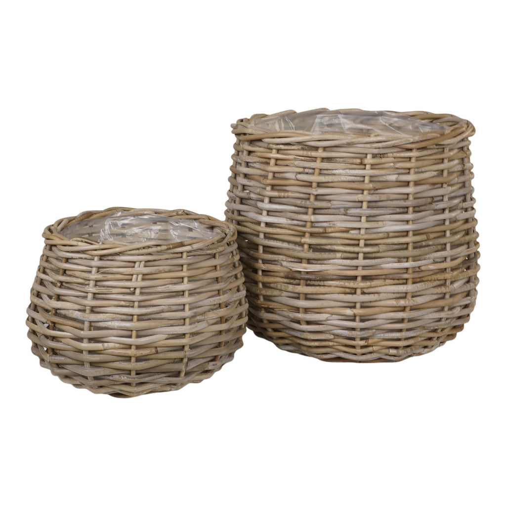 Pulo Manden - Manden, kubu rotan, naturel, set van 2