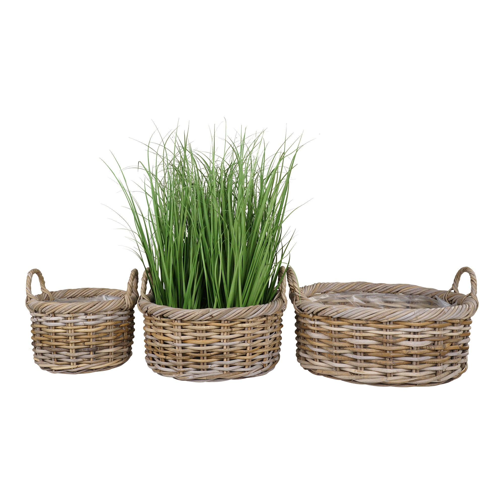 Kuta Manden - Manden, kubu rotan, naturel, set van 3