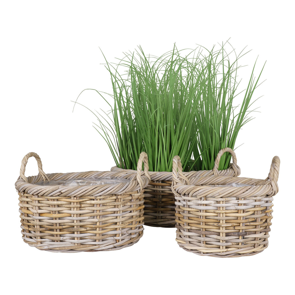 Kuta Manden - Manden, kubu rotan, naturel, set van 3
