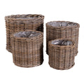 Bogor Manden - Manden, kubu rotan, naturel, set van 4