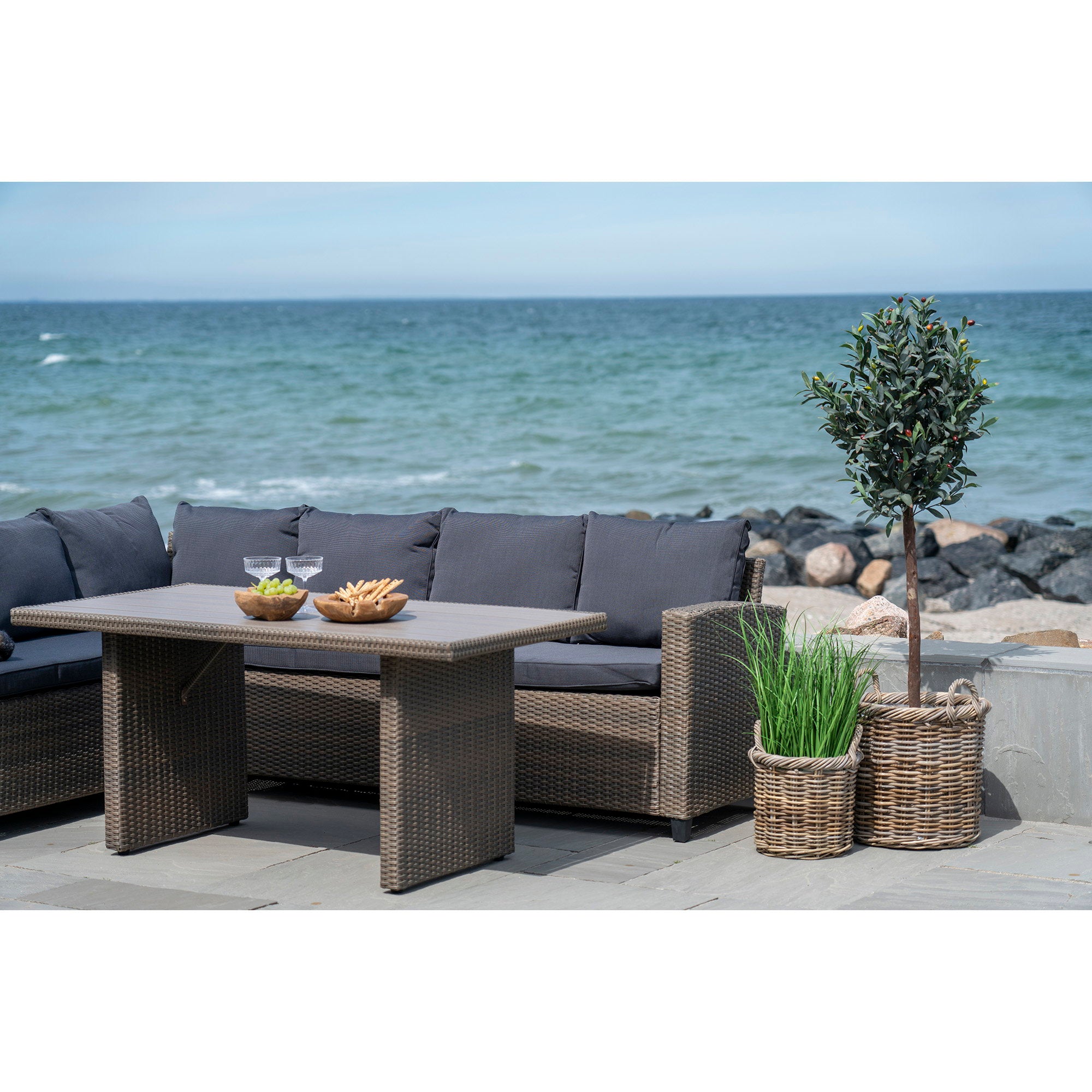 Gili Manden - Manden, kubu rotan, naturel, set van 2