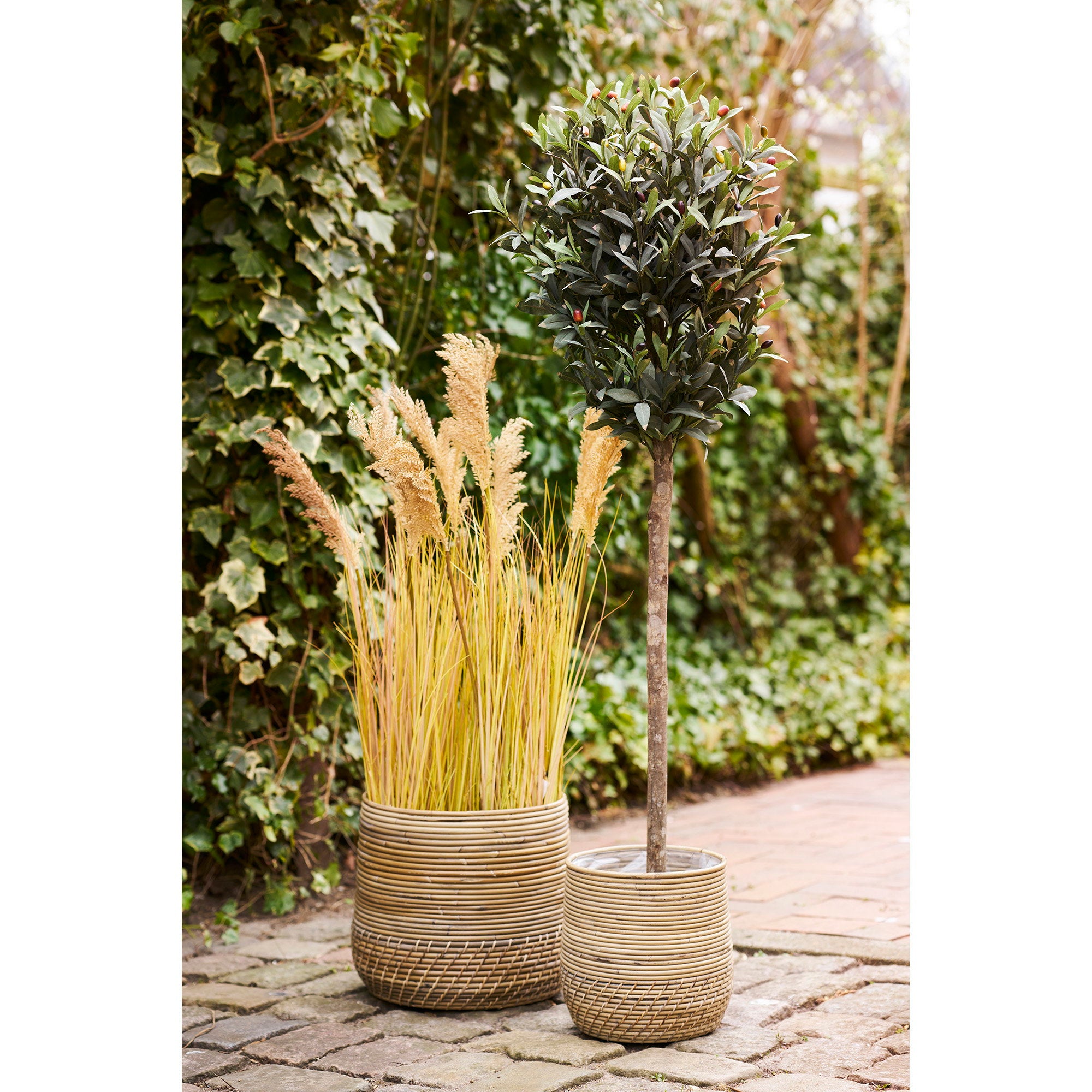 Moro Manden - Manden, kubu rotan, naturel, set van 2