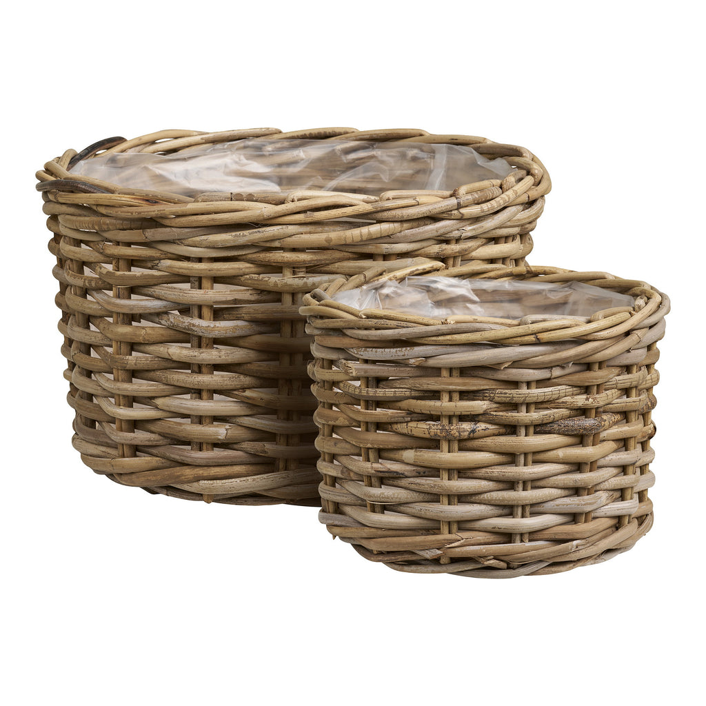Kalak Manden - Manden, kubu rotan, naturel, set van 2