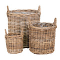 Sema Manden - Manden, kubu rotan, naturel, set van 3