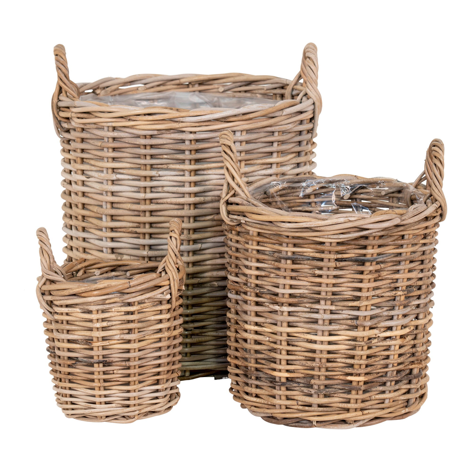 Sema Manden - Manden, kubu rotan, naturel, set van 3
