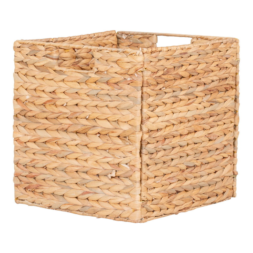 Passo Mand - Opvouwbare mand, waterhyacint, naturel, 30x30x30 cm