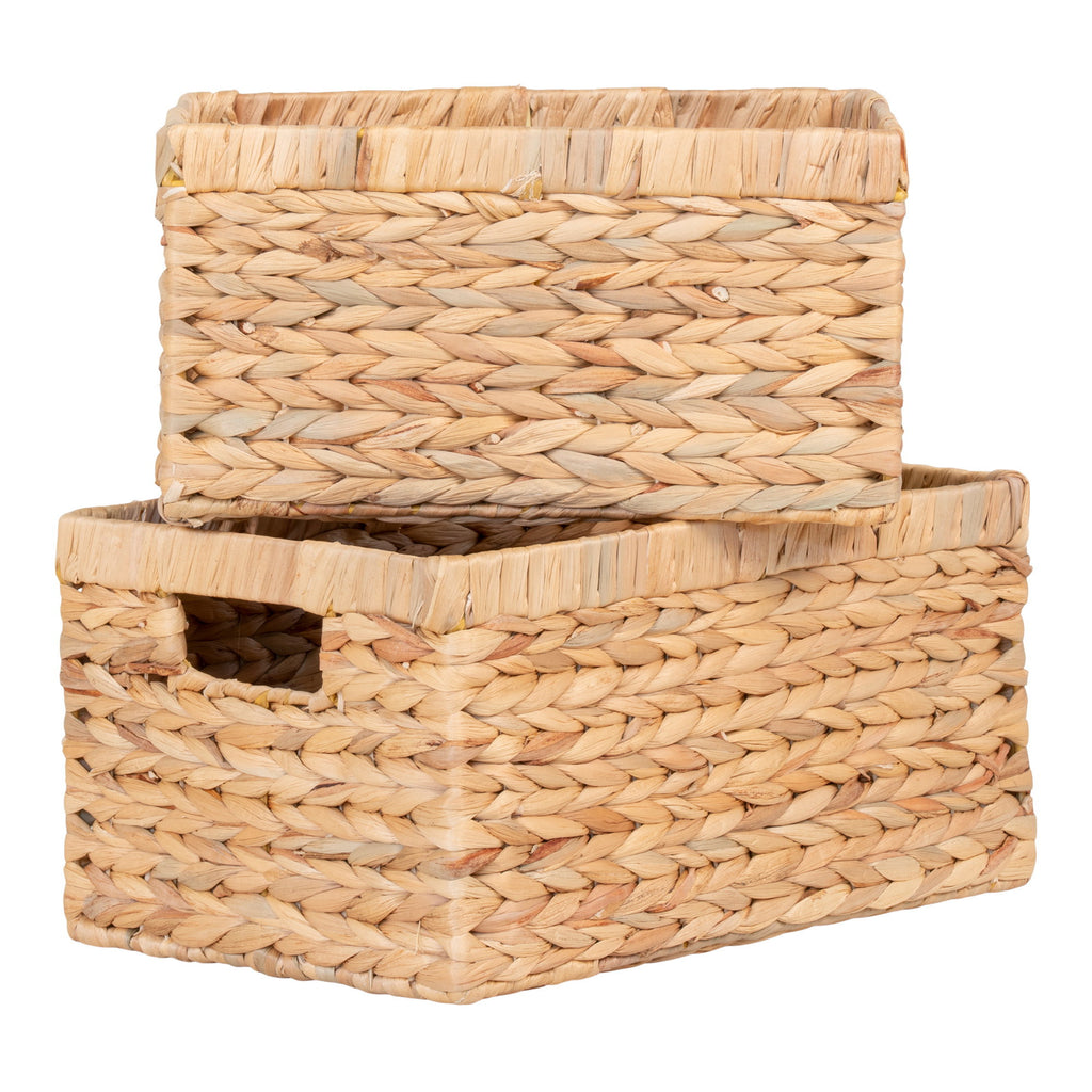 Passo Mand - Manden, waterhyacint, naturel, set van 2