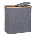 Noto Wasmand - Wasmand, bamboe/textiel, donkergrijs 54x33x54 cm