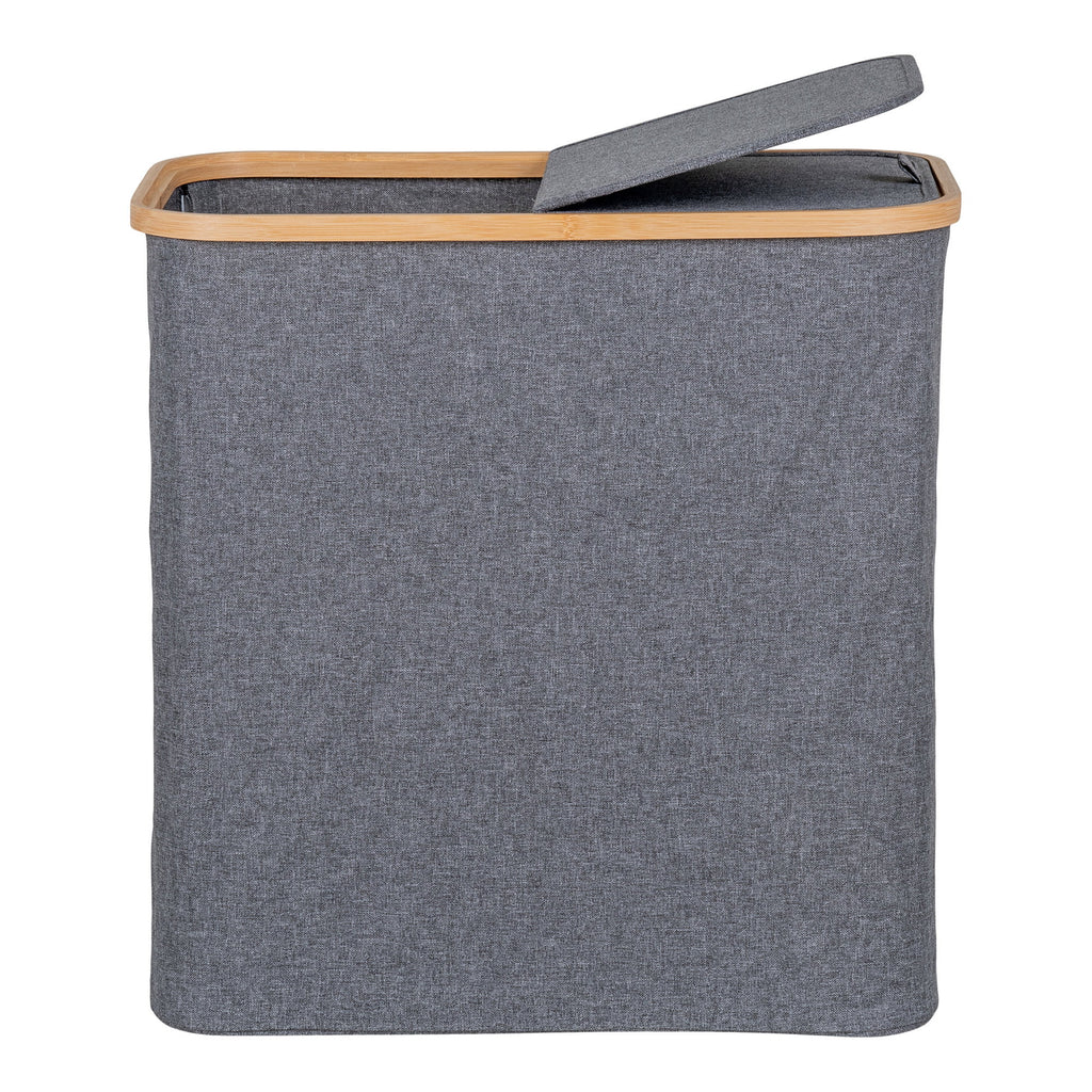 Noto Wasmand - Wasmand, bamboe/textiel, donkergrijs 54x33x54 cm