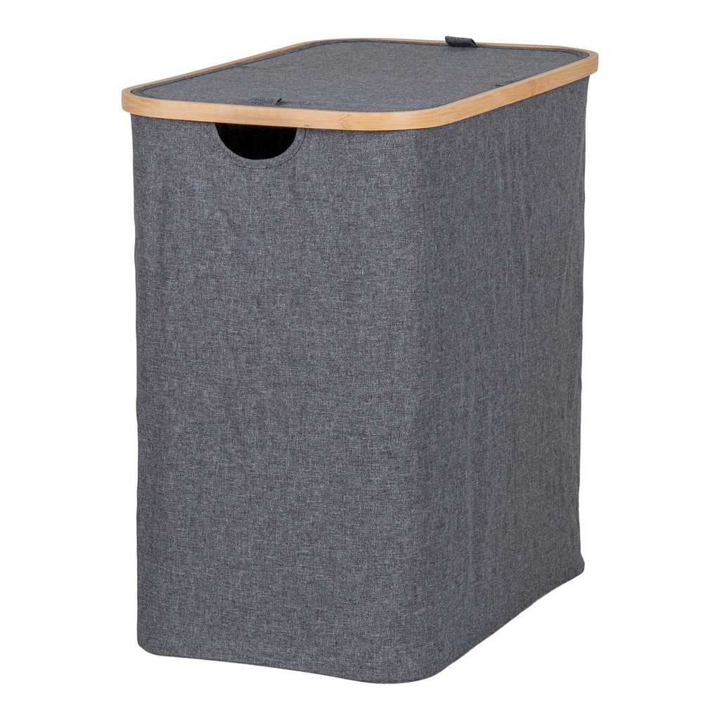 Noto Wasmand - Wasmand, bamboe/textiel, donkergrijs 54x33x54 cm