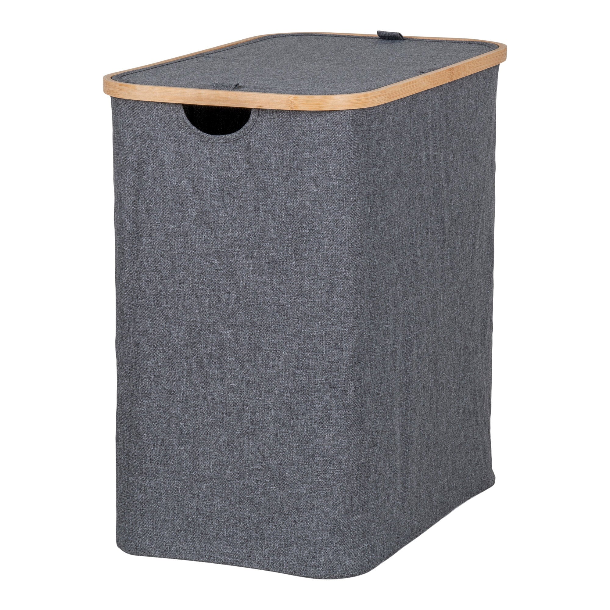 Noto Wasmand - Wasmand, bamboe/textiel, donkergrijs 54x33x54 cm