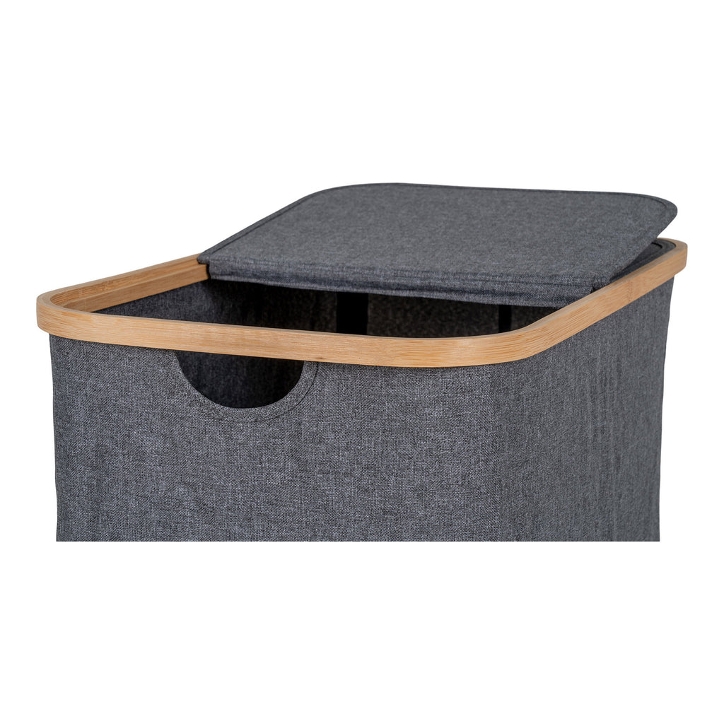 Noto Wasmand - Wasmand, bamboe/textiel, donkergrijs 54x33x54 cm