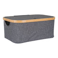 Noto Mand - Mand, bamboe/textiel, donkergrijs 38x26x16 cm