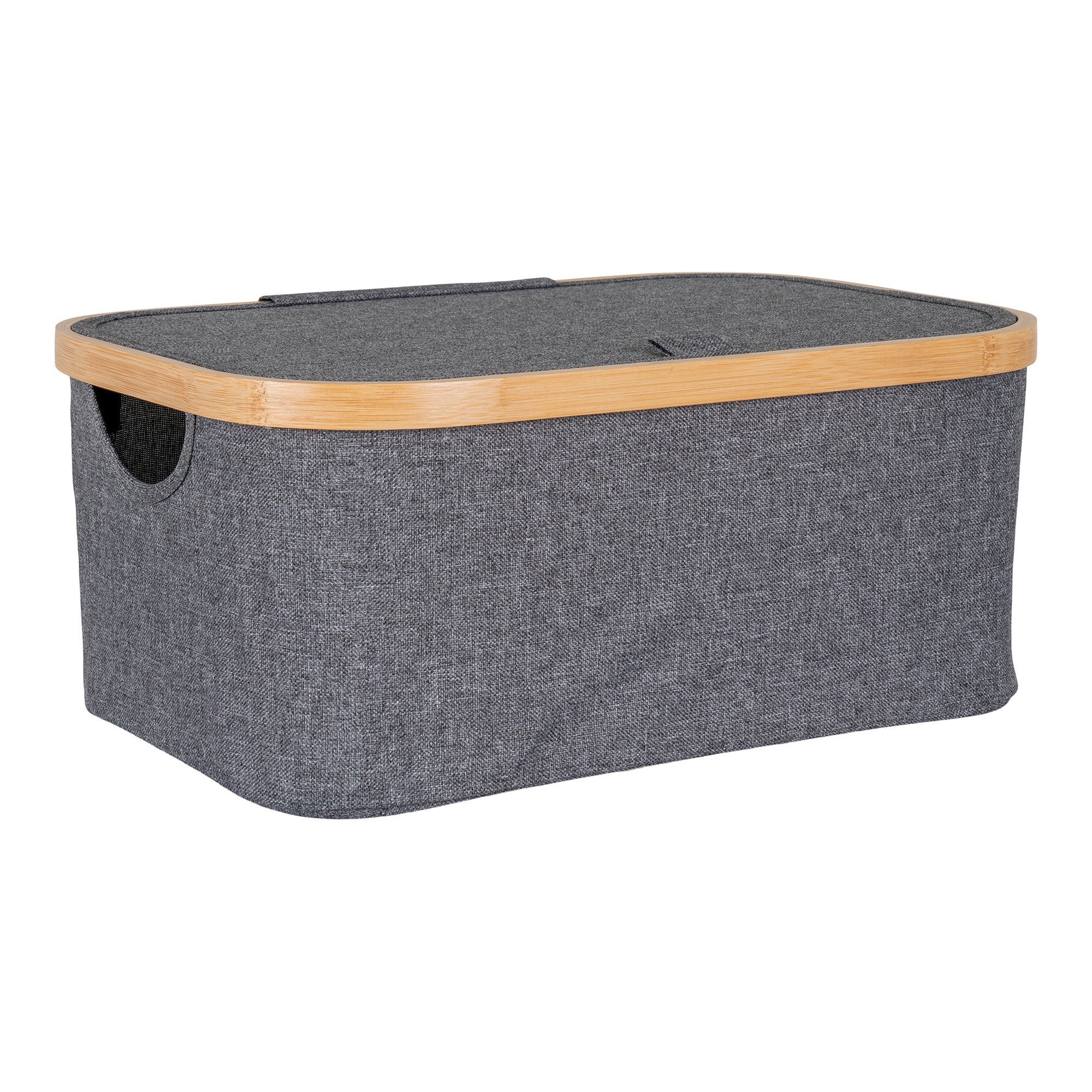 Noto Mand - Mand, bamboe/textiel, donkergrijs 38x26x16 cm