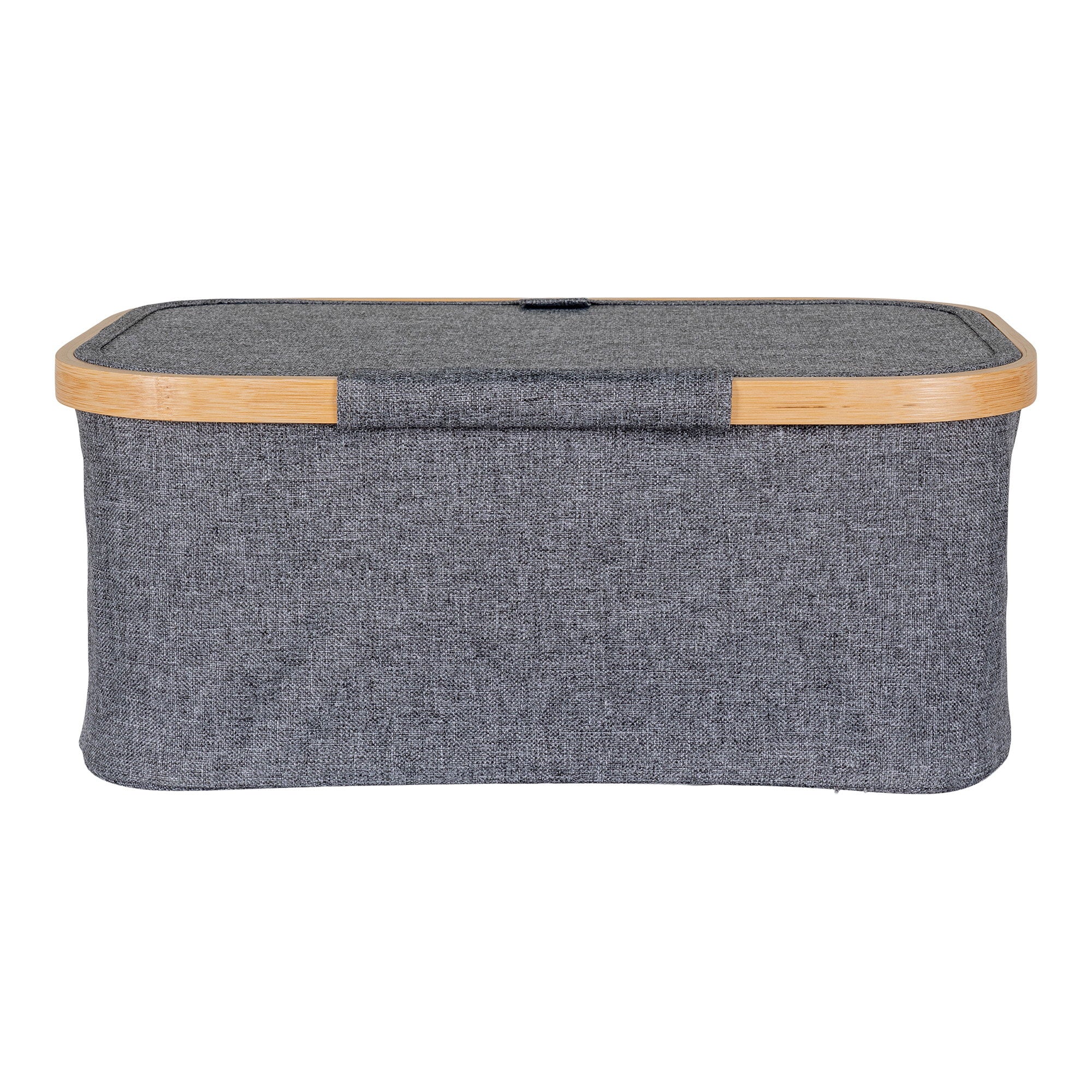 Noto Mand - Mand, bamboe/textiel, donkergrijs 38x26x16 cm