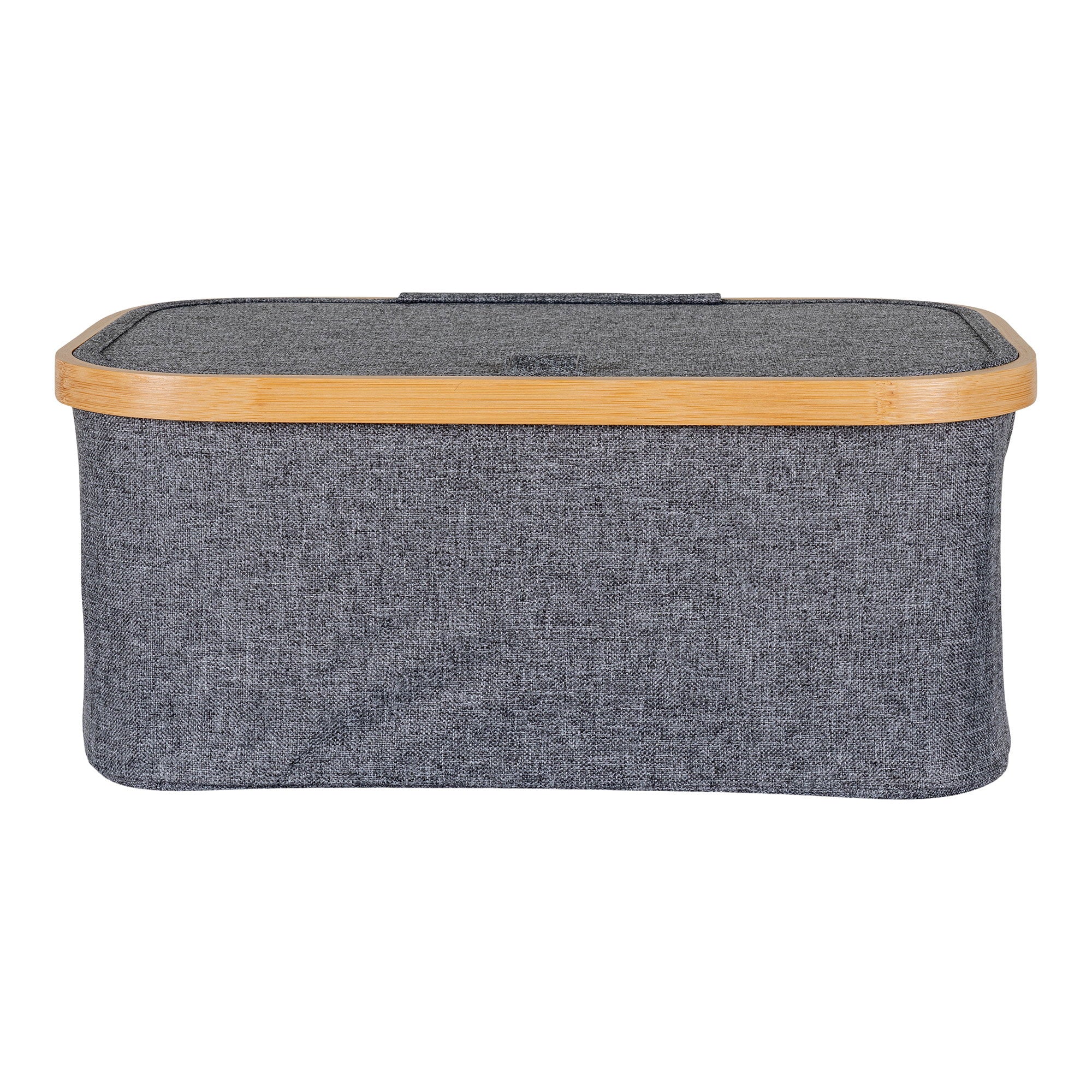 Noto Mand - Mand, bamboe/textiel, donkergrijs 38x26x16 cm
