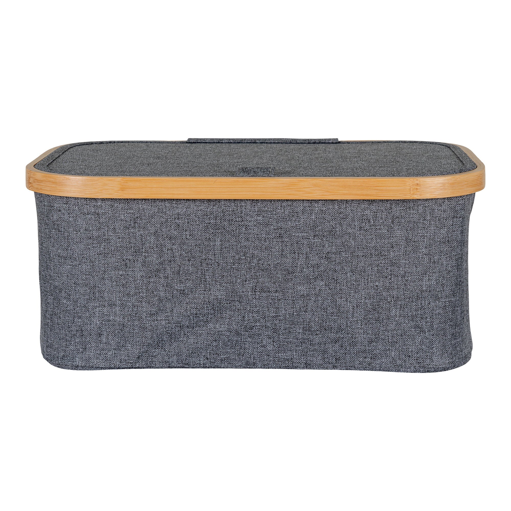 Noto Mand - Mand, bamboe/textiel, donkergrijs 38x26x16 cm