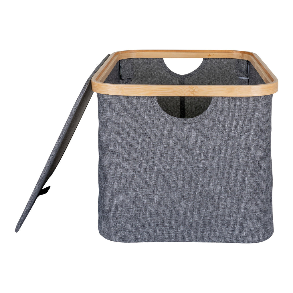 Noto Mand - Mand, bamboe/textiel, donkergrijs 30x45x25 cm