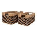Salar Manden - Manden, zeegras, zwart/naturel, set van 2