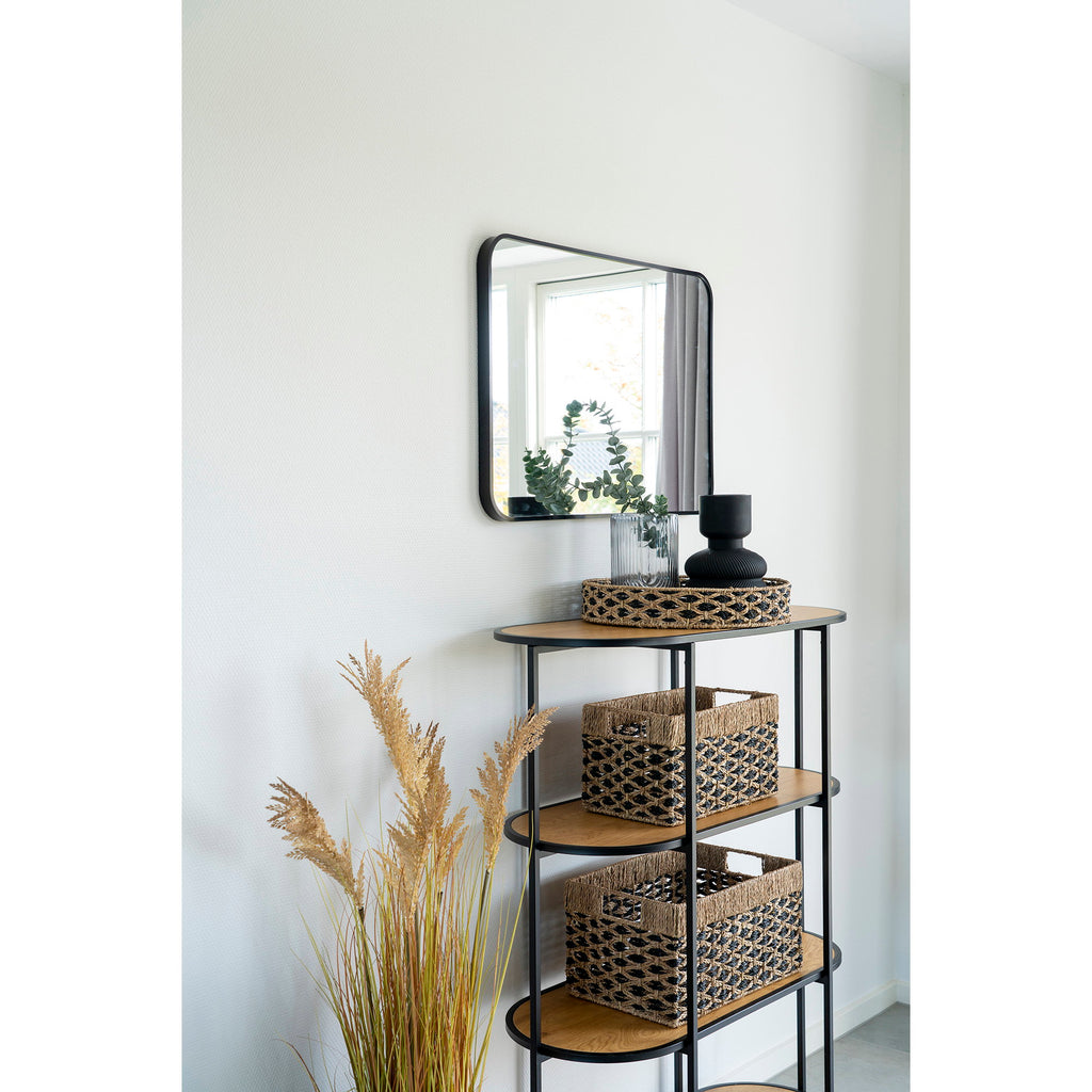 Salar Manden - Manden, zeegras, zwart/naturel, set van 2
