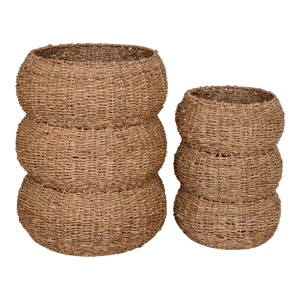 Sarbas Manden - Manden, zeegras, naturel, set van 2