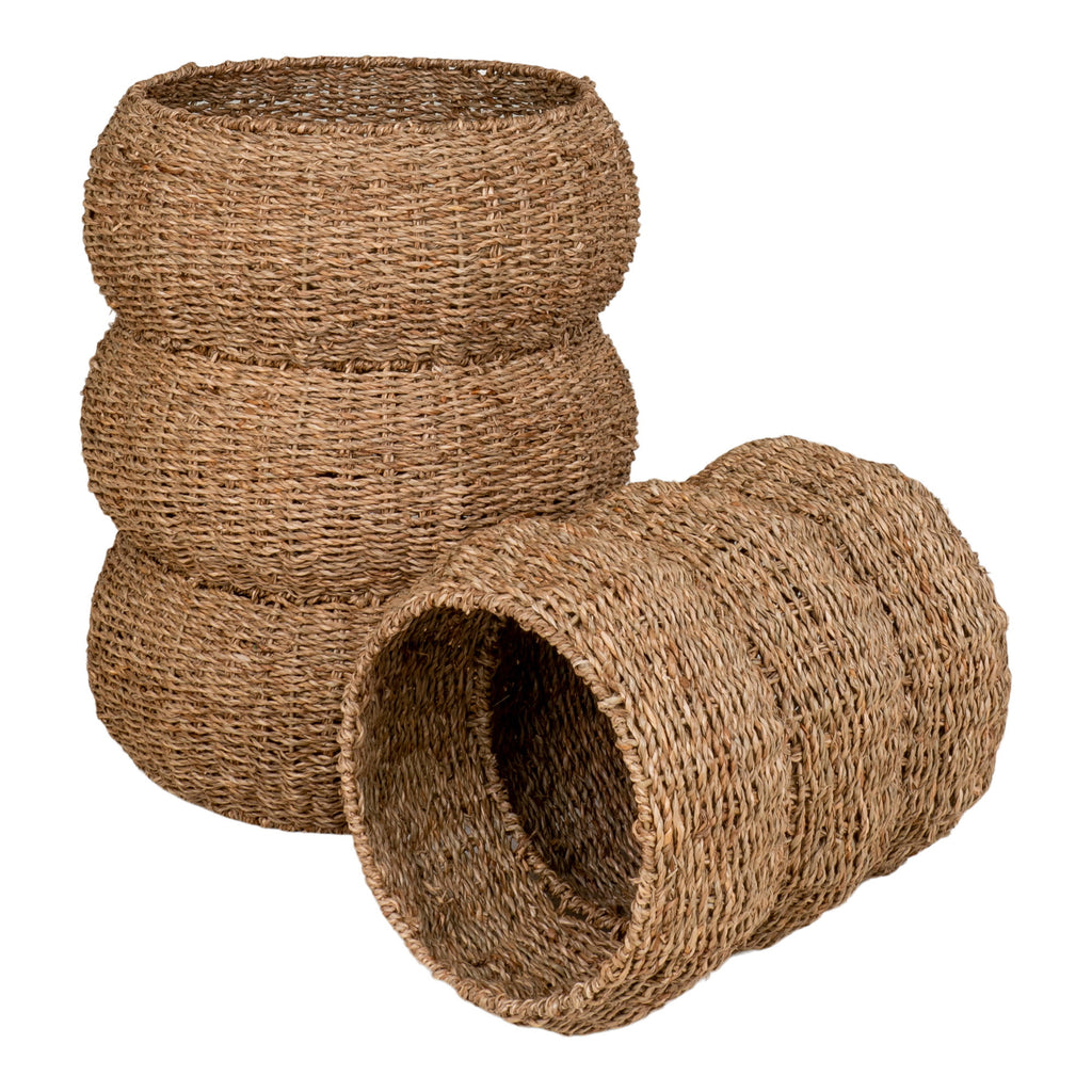 Sarbas Manden - Manden, zeegras, naturel, set van 2