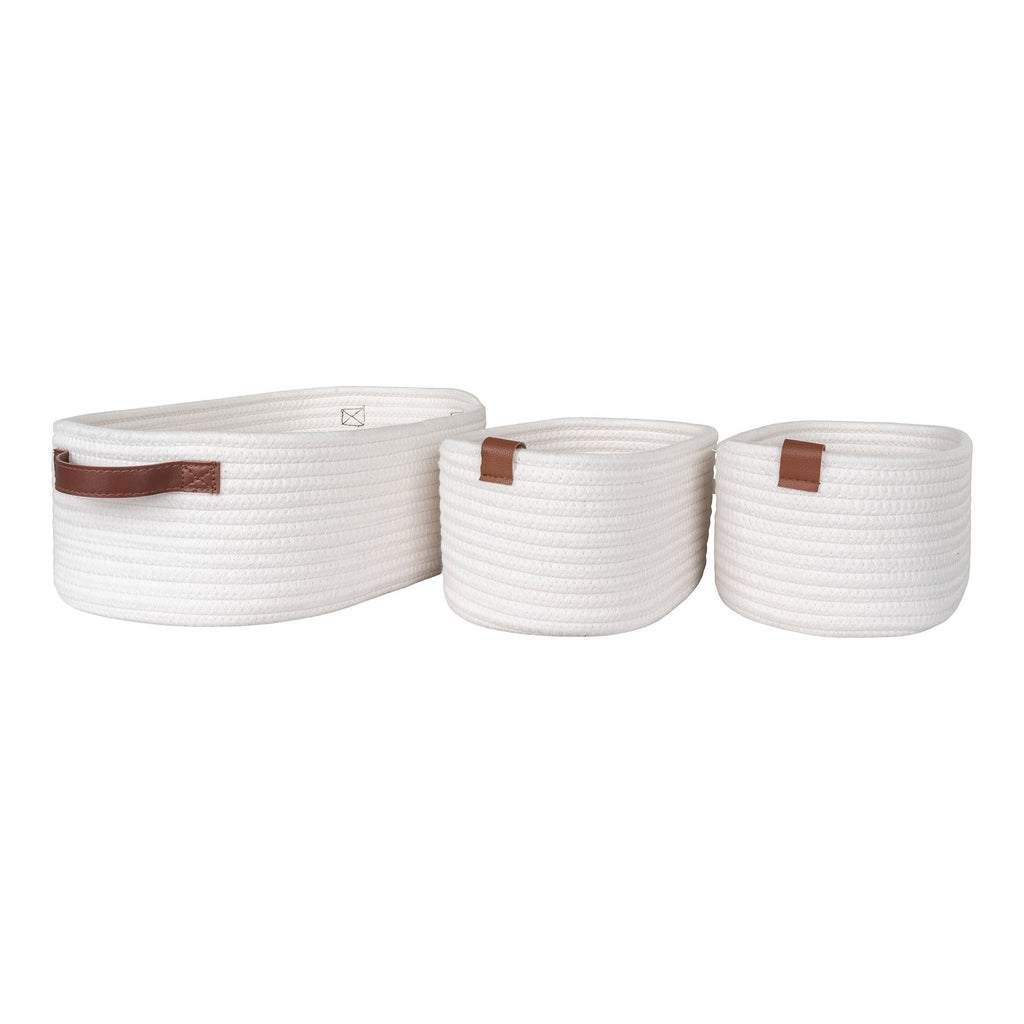 Jarana Manden - Manden, katoen, wit, set van 3