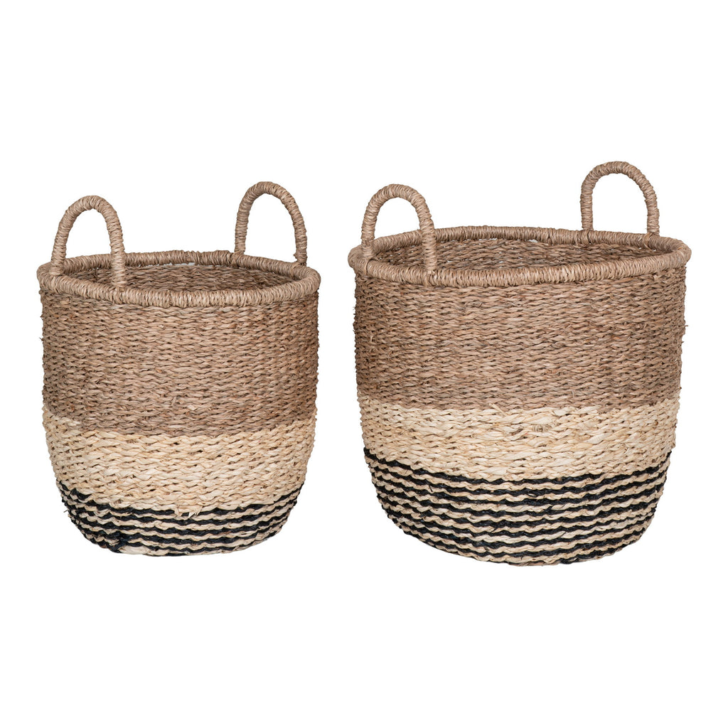 Lima Mand - Mand, zeegras, naturel/bruin/zwart, set van 2