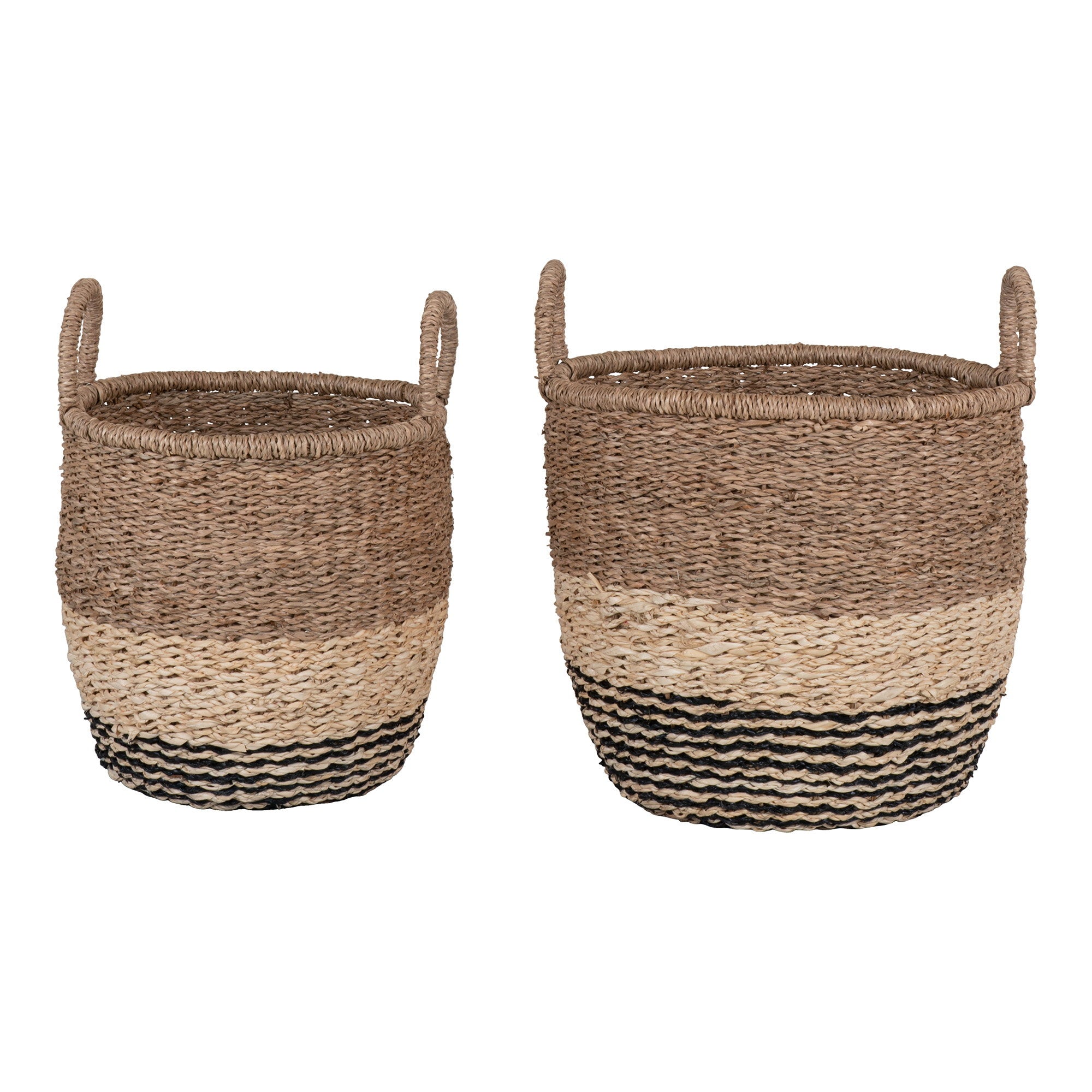Lima Mand - Mand, zeegras, naturel/bruin/zwart, set van 2