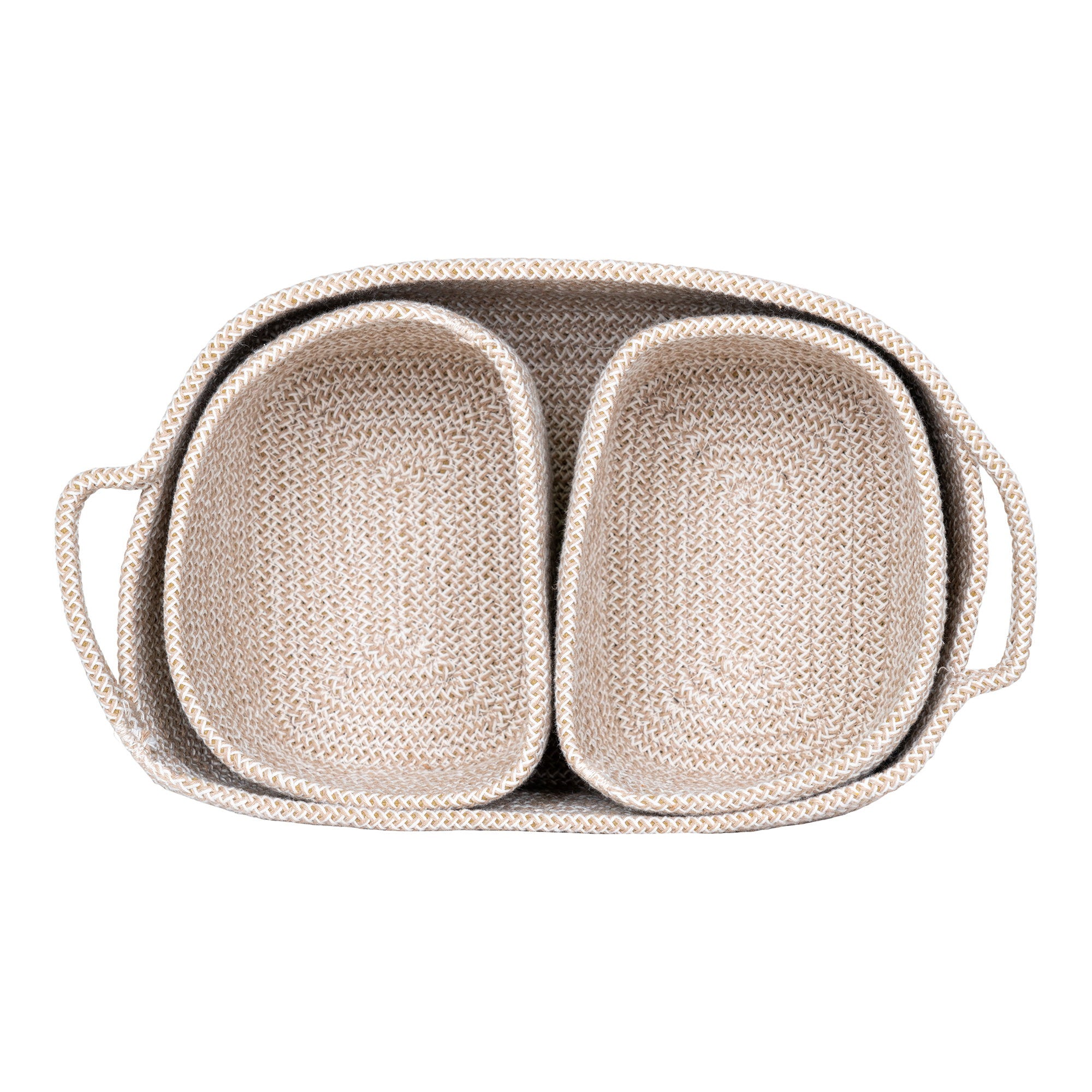 Teixo Manden - Manden, katoen, beige, set van 3