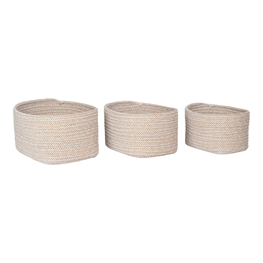 Cadima Manden - Manden, katoen, beige, set van 3