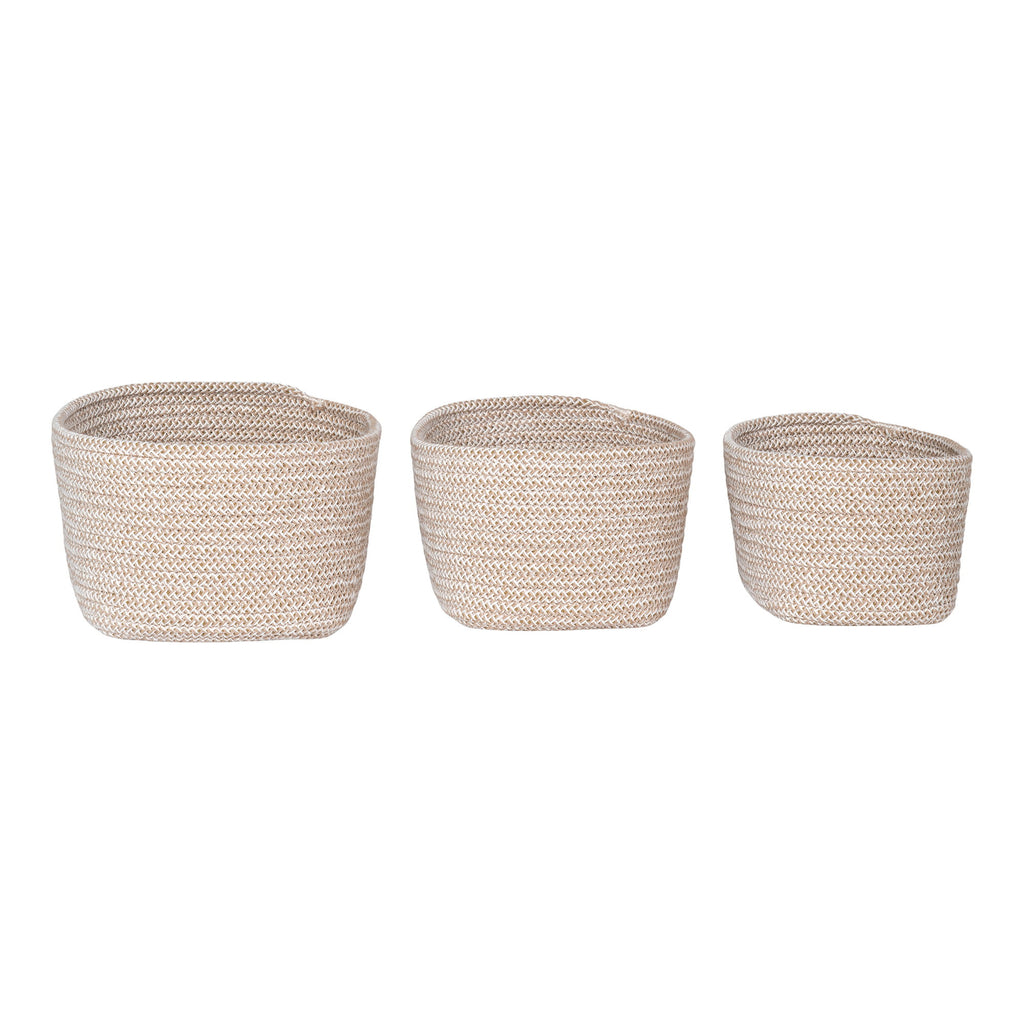 Cadima Manden - Manden, katoen, beige, set van 3