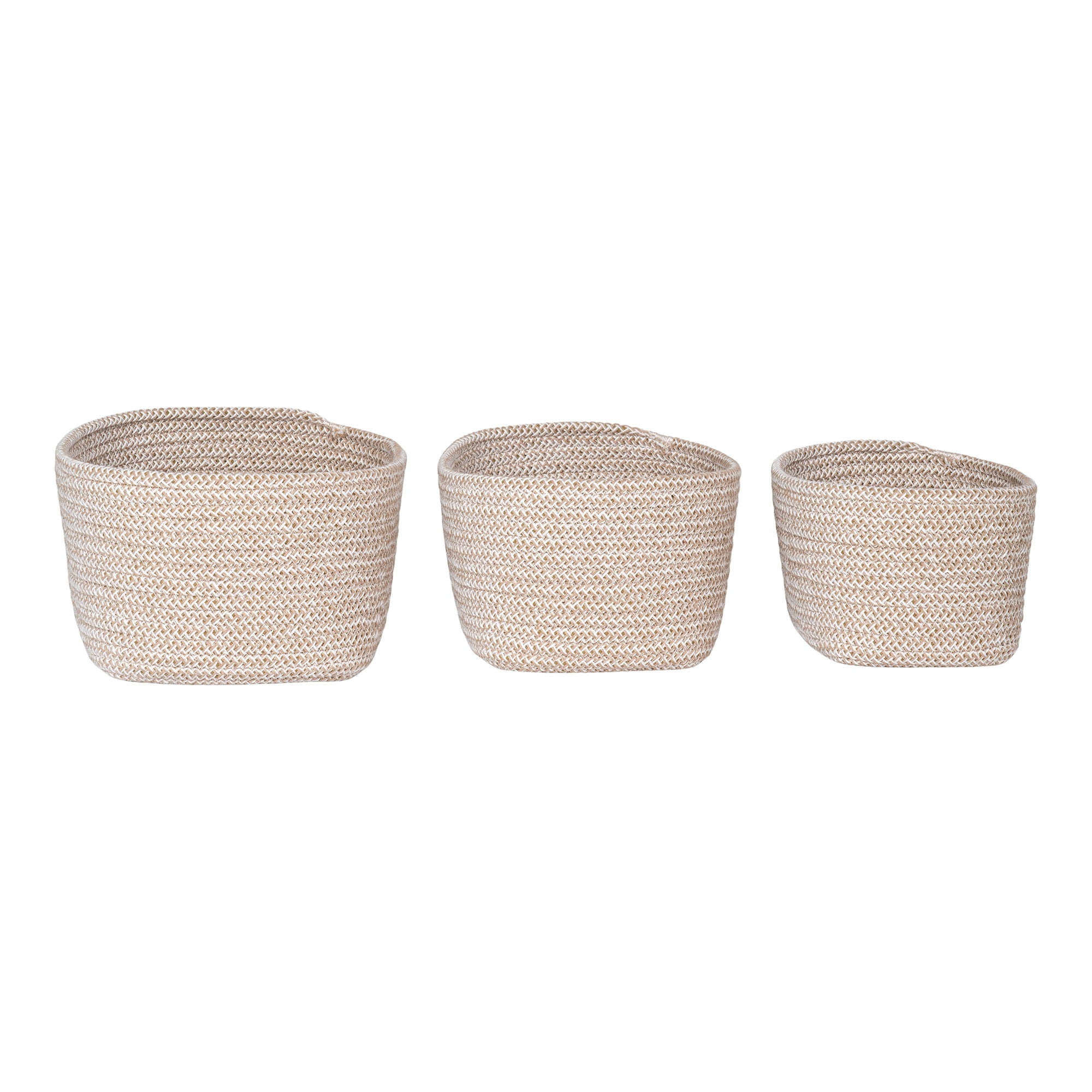 Cadima Manden - Manden, katoen, beige, set van 3