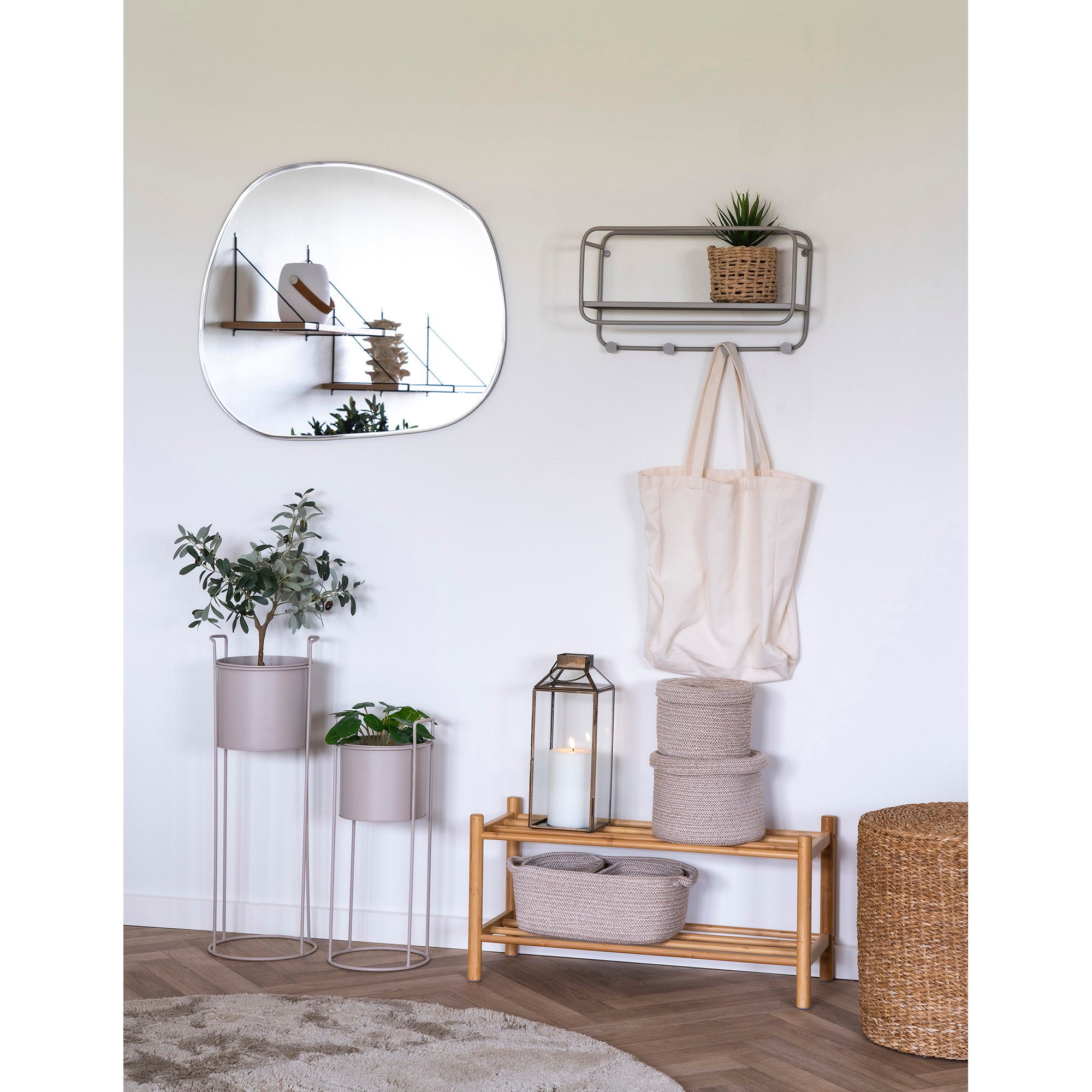 Sebal Manden - Manden, katoen, beige, set van 2