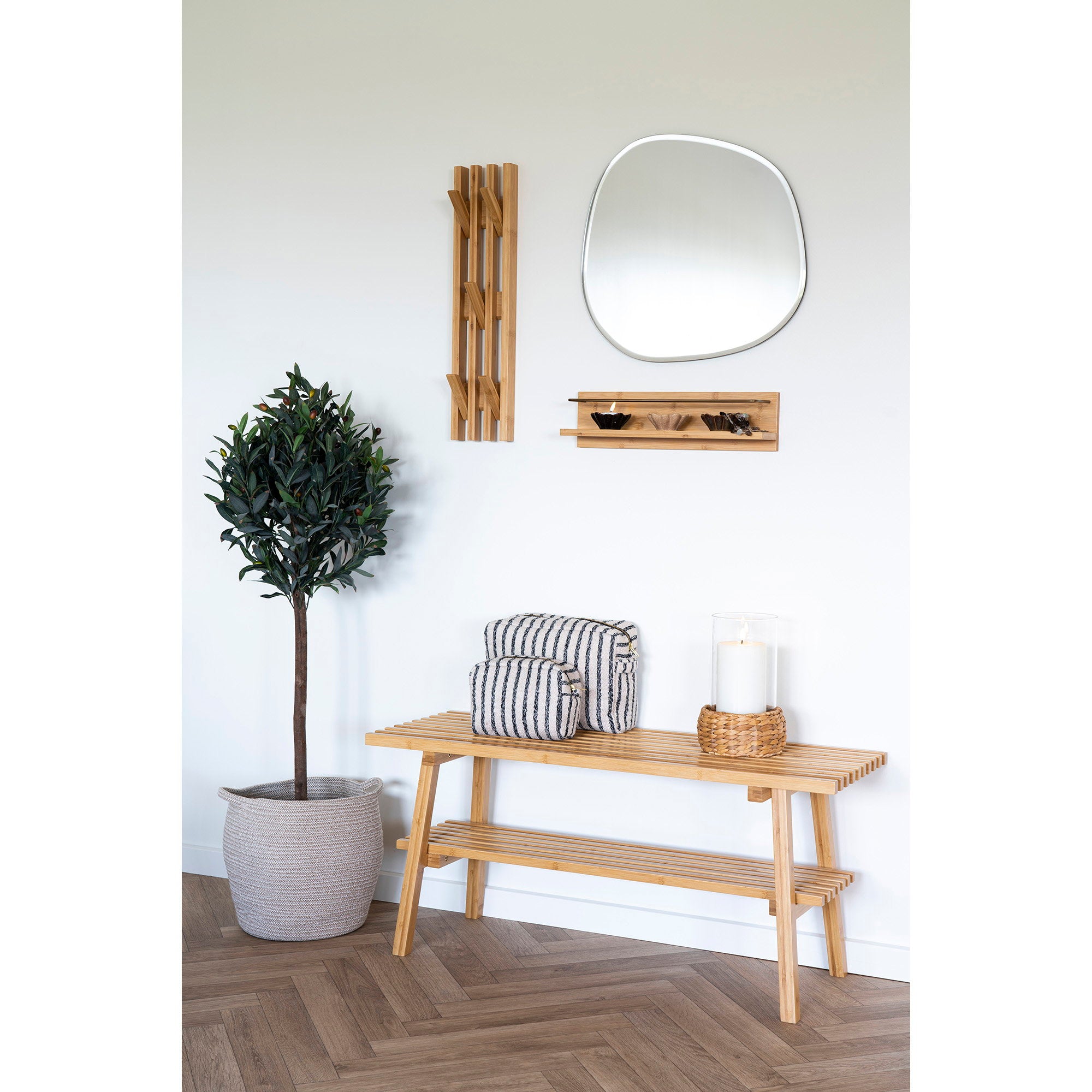 Lamas Manden - Manden, katoen, beige, set van 2