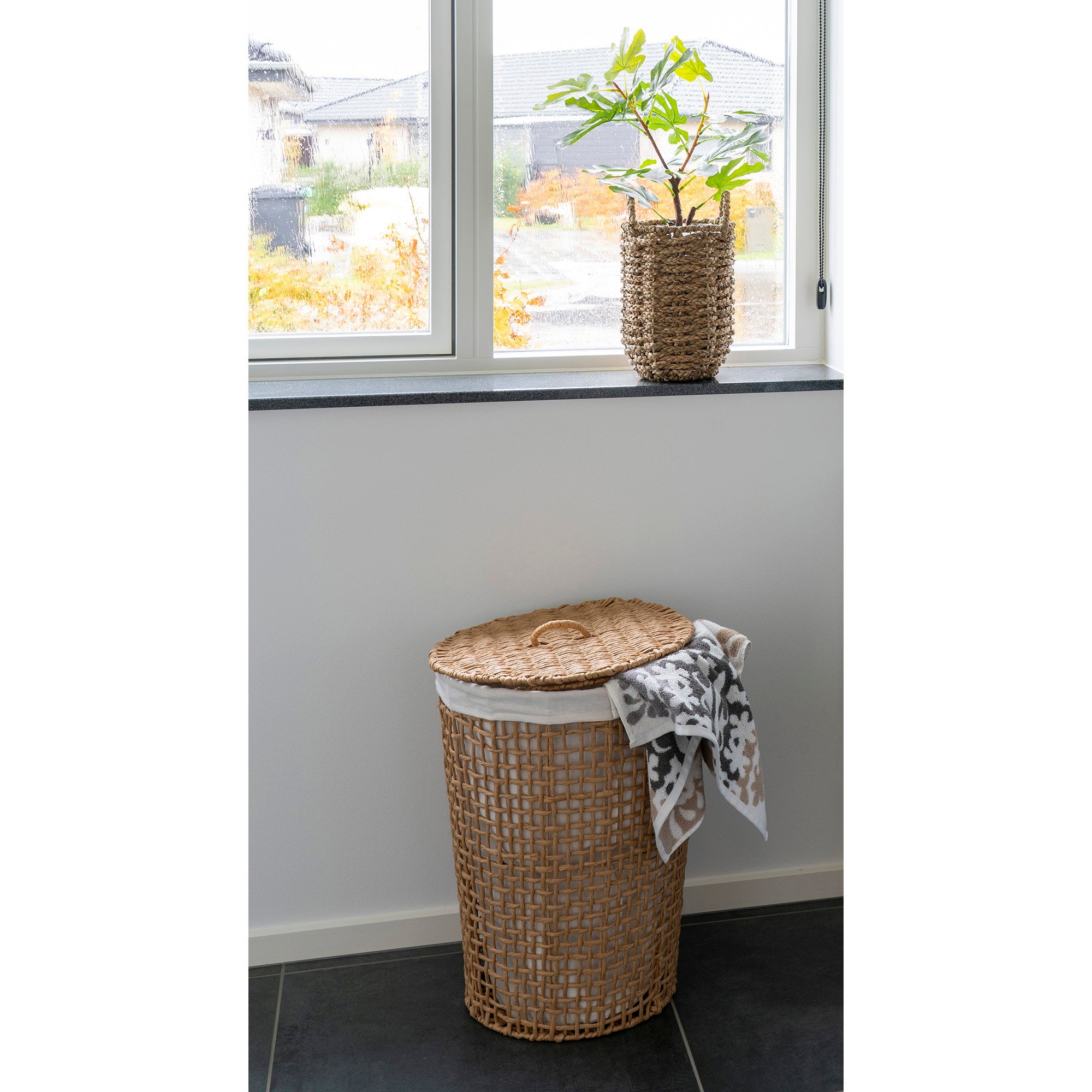 Pomal Wasmand - Wasmand, papier, naturel/wit ø42x56 cm