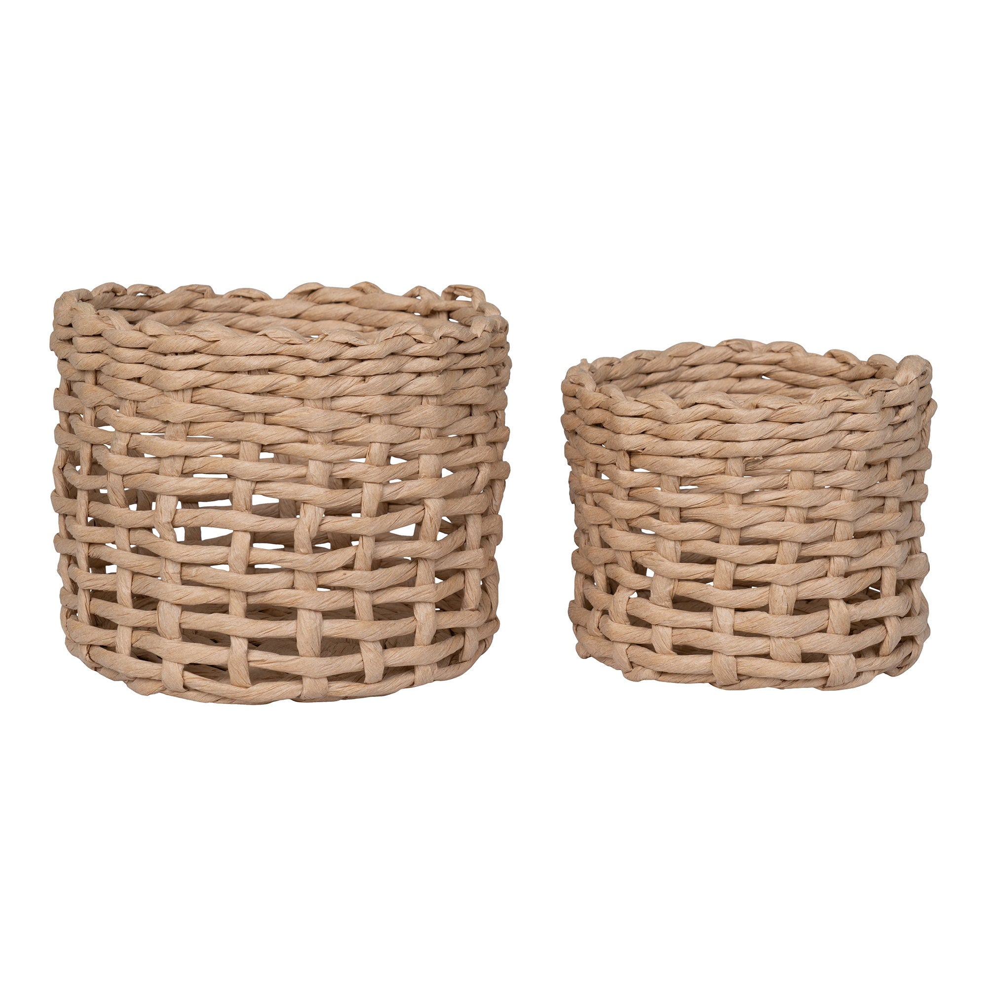 Penela Manden - Manden, papier, naturel, set van 2