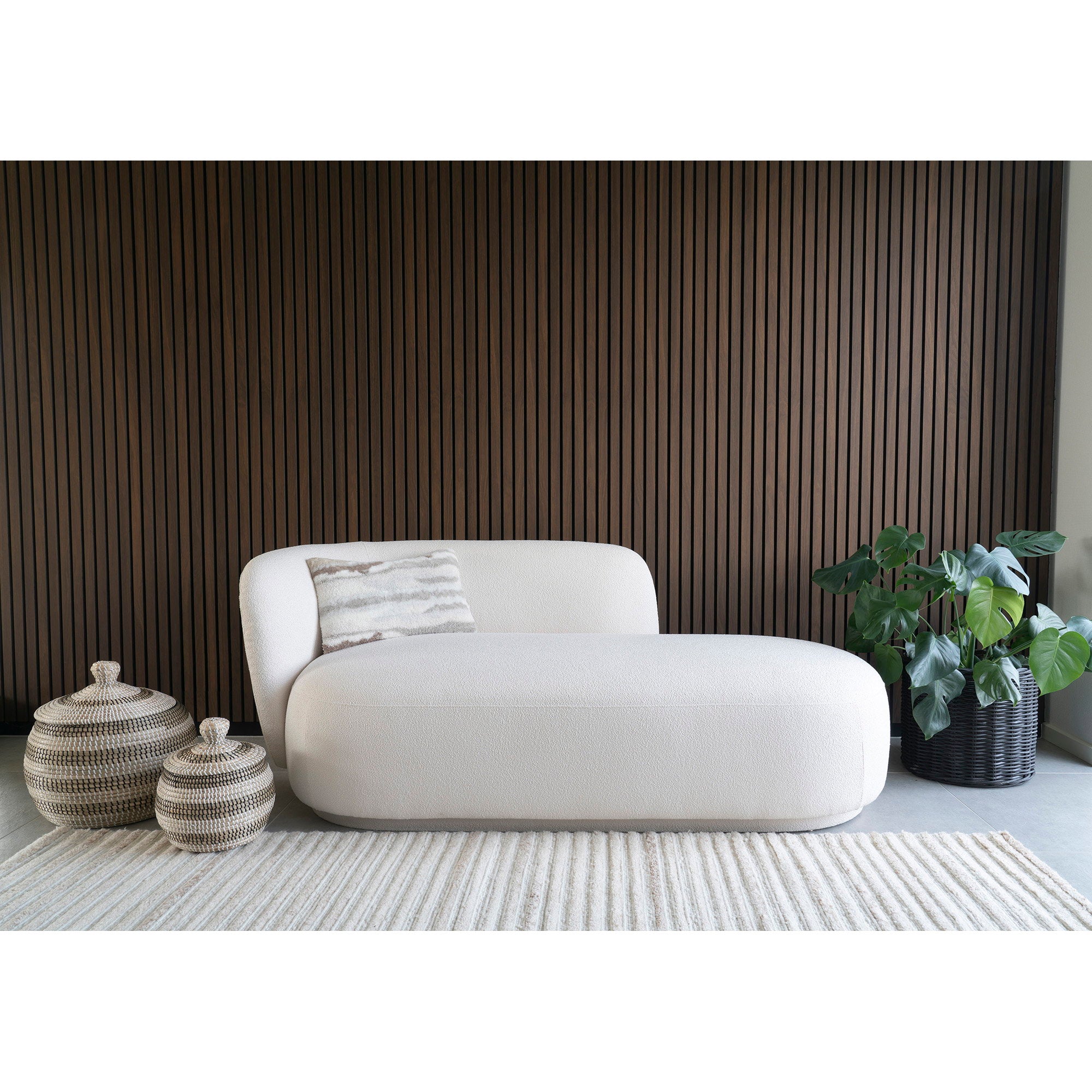 Ipoh Manden - Manden, zeegras, naturel/wit/zwart, set van 2