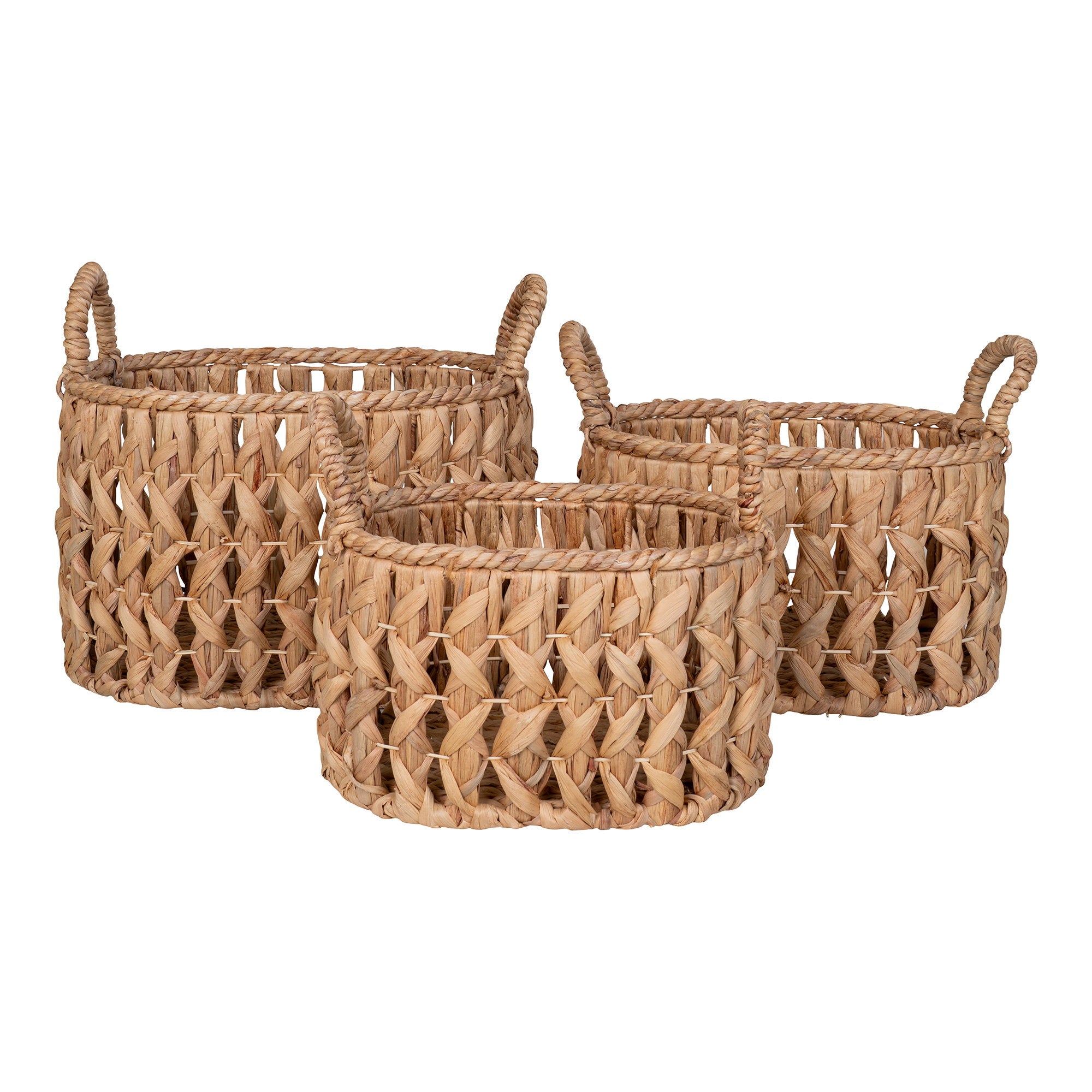 Balerma Manden - Manden, waterhyacint, naturel, set van 3