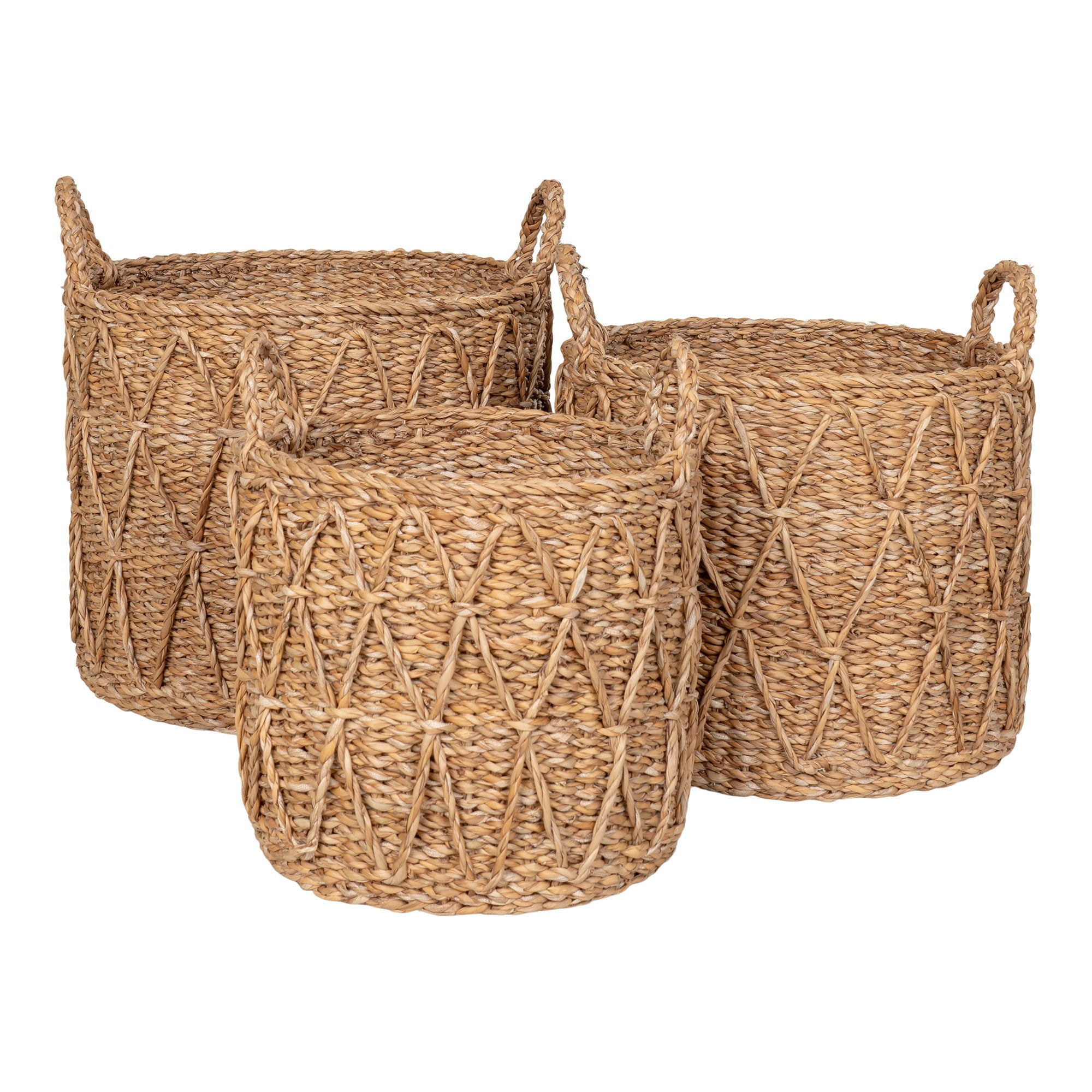 Krabi Manden - Manden, zeegras, naturel, set van 3