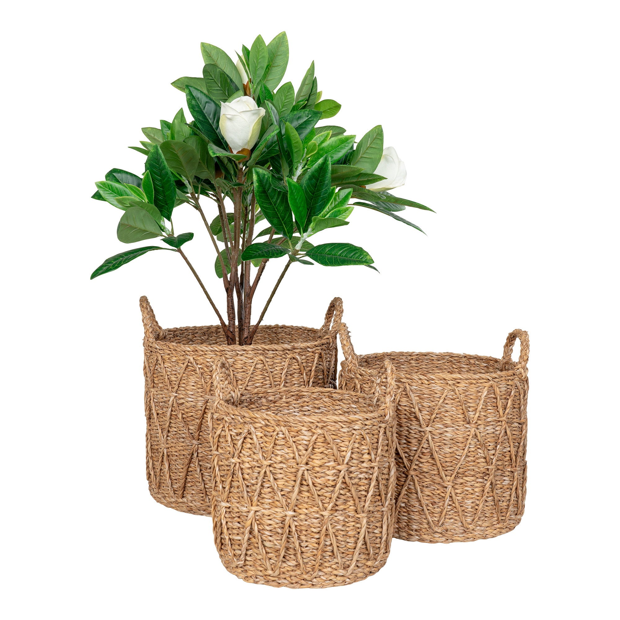 Krabi Manden - Manden, zeegras, naturel, set van 3