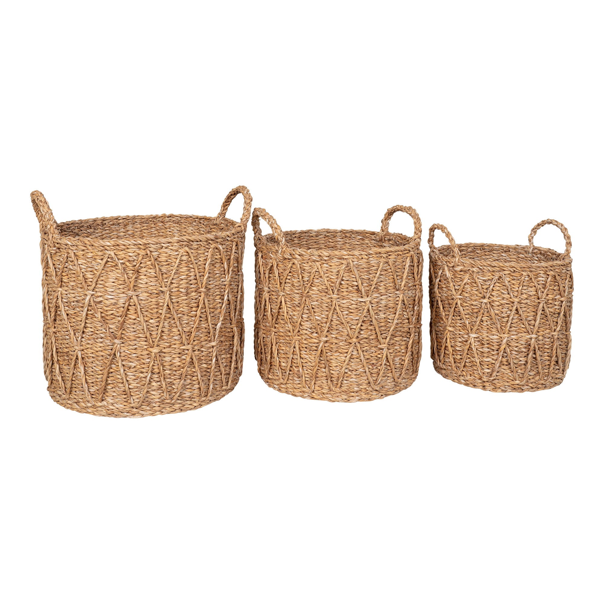 Krabi Manden - Manden, zeegras, naturel, set van 3
