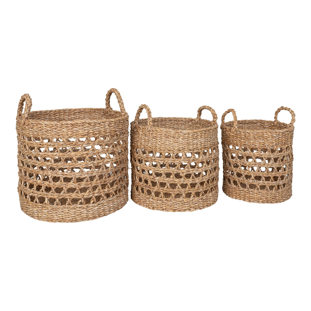 Balok Manden - Manden, zeegras, naturel, set van 3