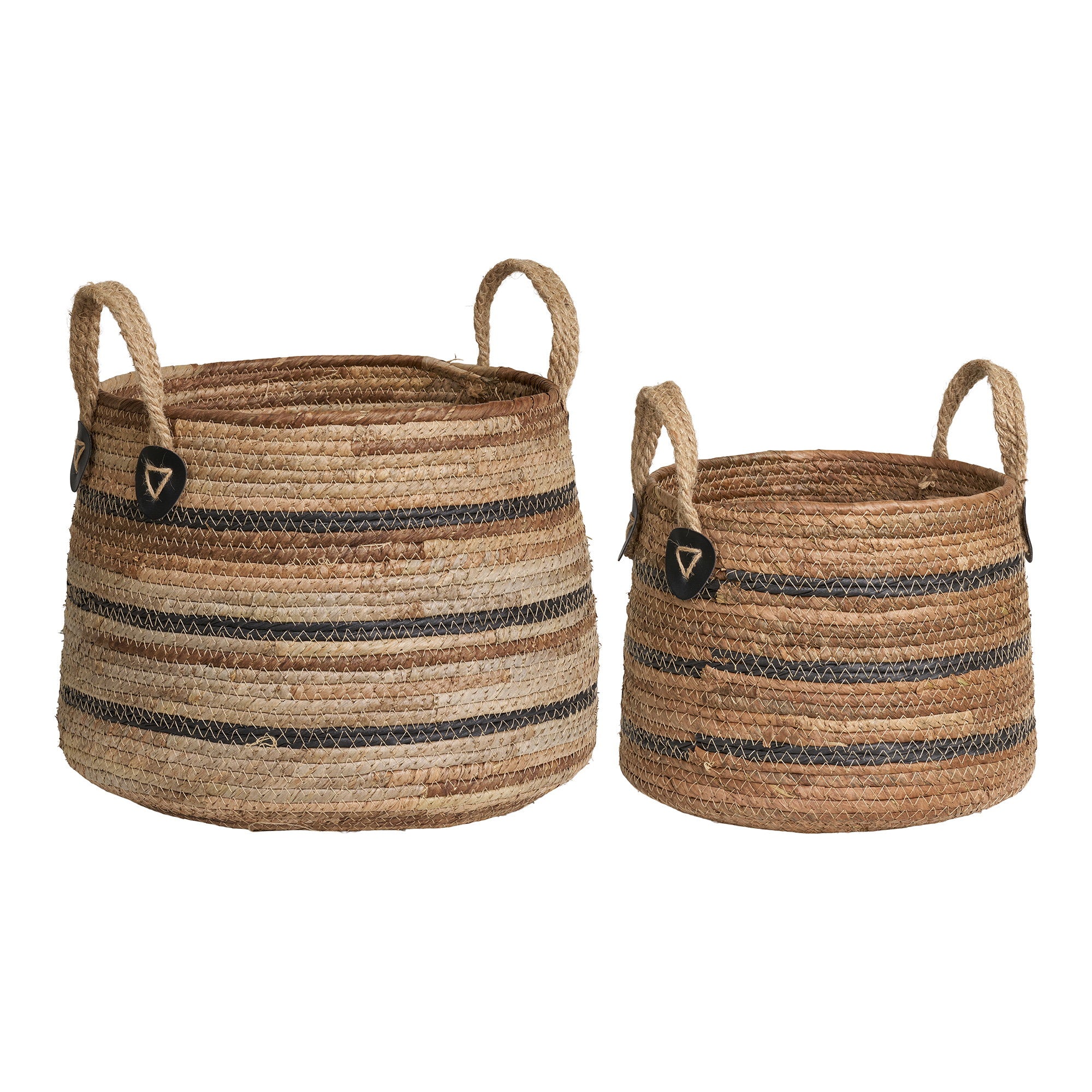 Erba Manden - Manden, bananenblad, naturel, set van 2
