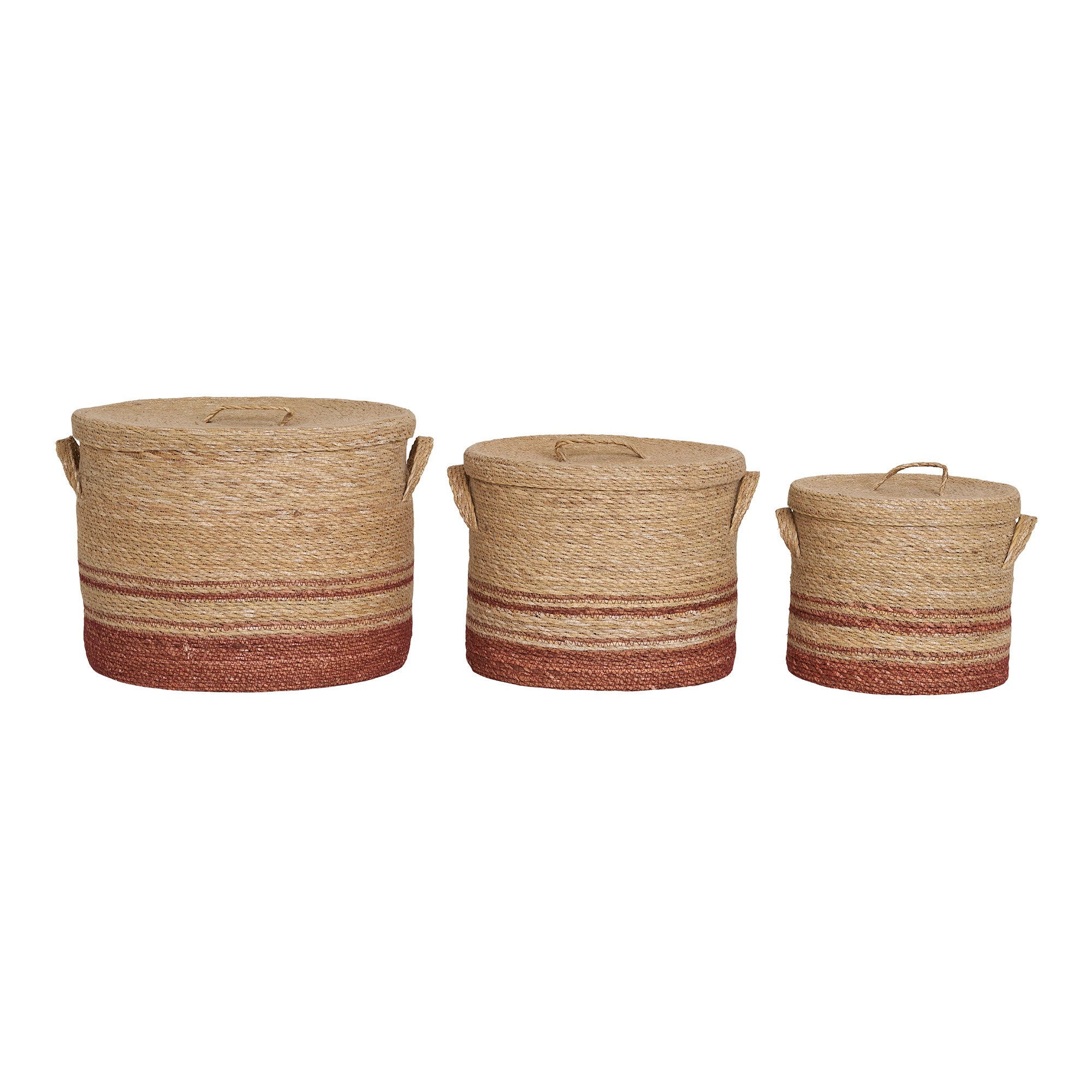 Budoni Manden - Manden, zeegras, naturel/bruin, set van 3