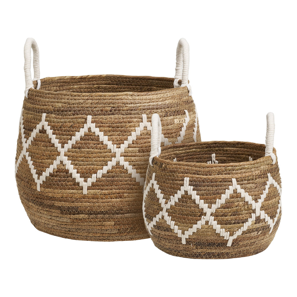 Altea Manden - Manden, bananenblad, naturel/off-white, set van 2